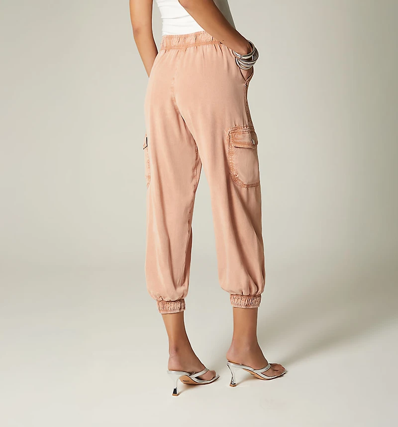HIGH WAIST CARGO POCKET JOGGER COLOR