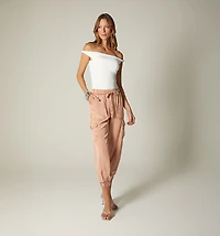 HIGH WAIST CARGO POCKET JOGGER COLOR