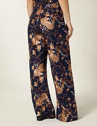 JACQUARD PALAZZO JEANS WITH CUTS