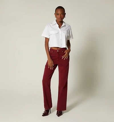 STRAIGHT HIGH-WAIST JEANS 5 POCKETS COLORS