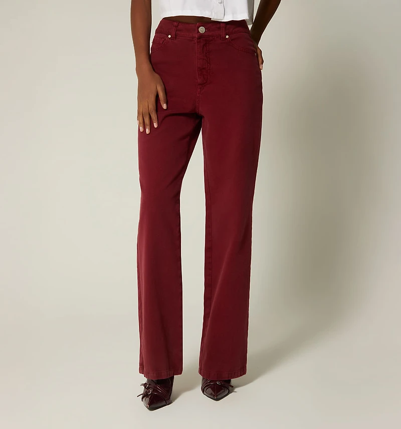 STRAIGHT HIGH-WAIST JEANS 5 POCKETS COLORS