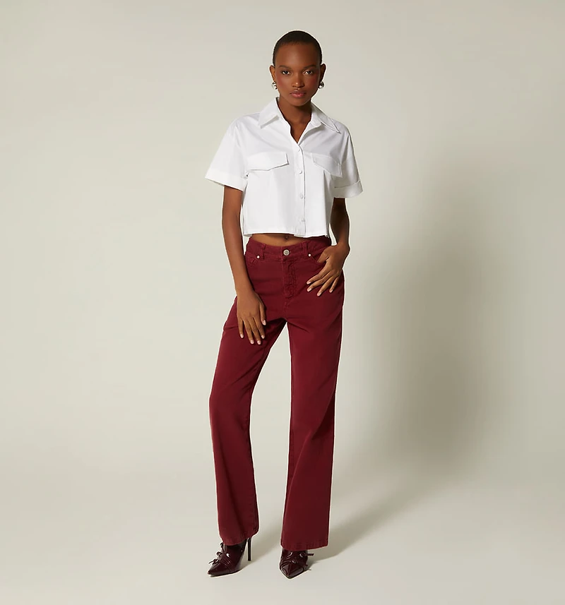 STRAIGHT HIGH-WAIST JEANS 5 POCKETS COLORS