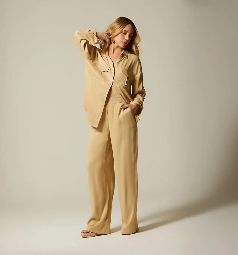 LONG SLEEVE BLOUSE WITH POCKET