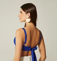 TIE STRAP CROP BLOUSE