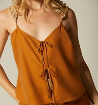 EMBELLISHED STRAP BLOUSE