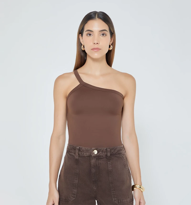 ONE SHOULDER STRAP BLOUSE