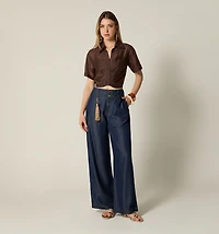 SHORT SLEEVE BLOUSE WITH TWIST