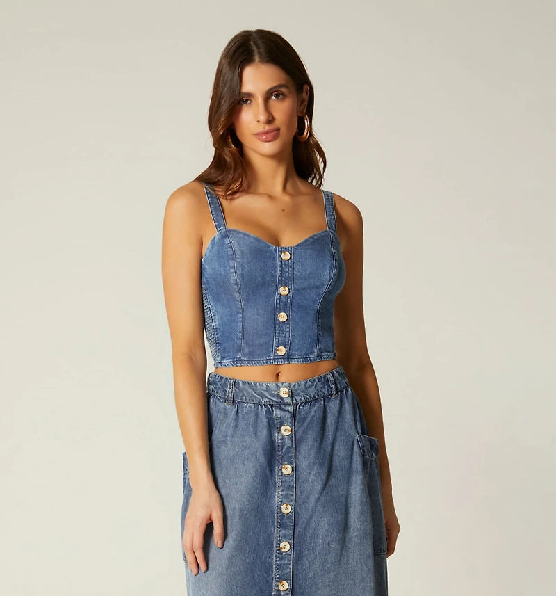 STRAP BLOUSE WITH RUCHED SIDE