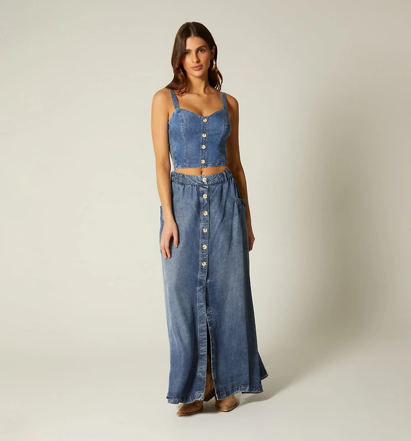 STRAP BLOUSE WITH RUCHED SIDE