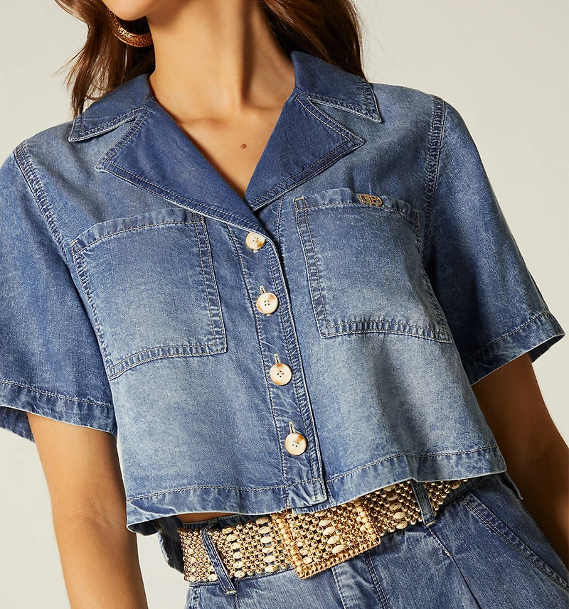 BOXXI SHIRT BLOUSE SHORT SLEEVE