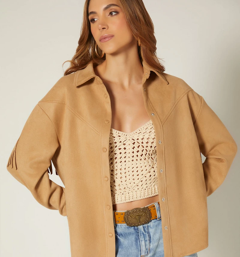 FRINGED OVERSHIRT
