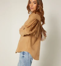 FRINGED OVERSHIRT