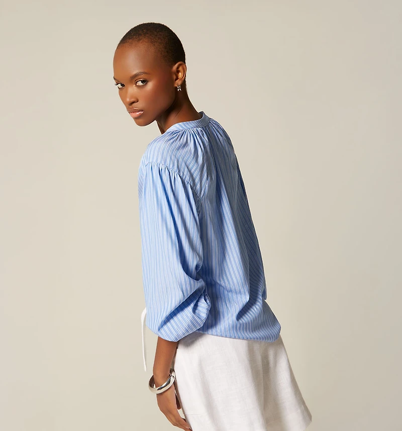 LONG SLEEVE ROUND NECK BLOUSE