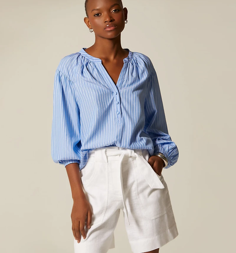 LONG SLEEVE ROUND NECK BLOUSE