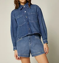 LONG SLEEVE SHIRT BLOUSE WITH POCKETS