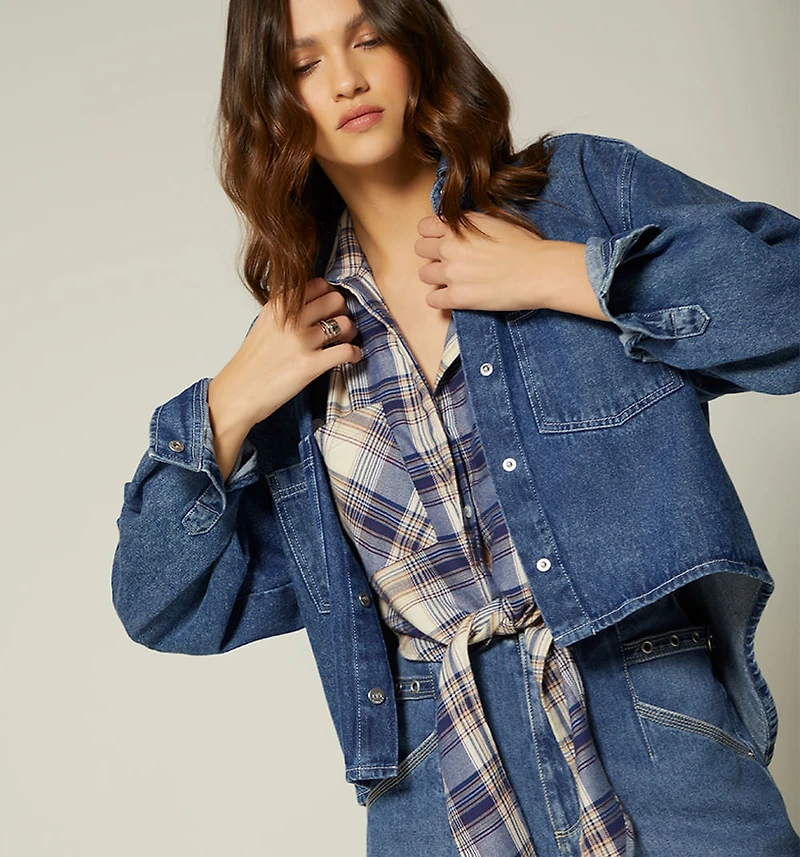 LONG SLEEVE SHIRT BLOUSE WITH POCKETS