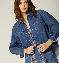 LONG SLEEVE SHIRT BLOUSE WITH POCKETS