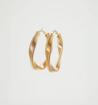 HOOP EARRINGS SNAKE CHAIN