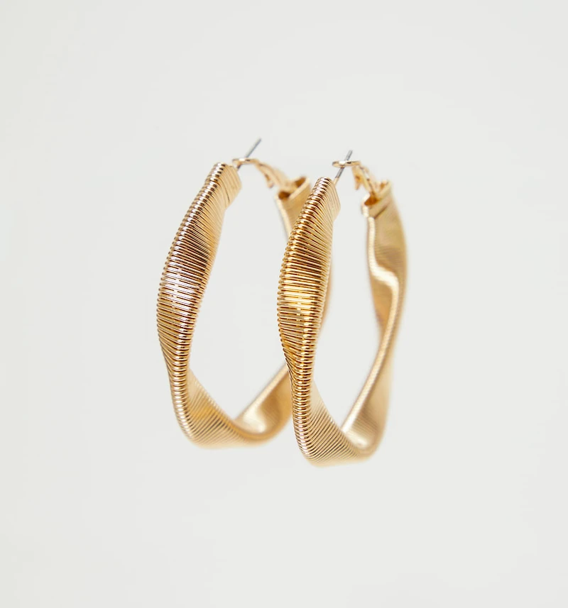 HOOP EARRINGS SNAKE CHAIN