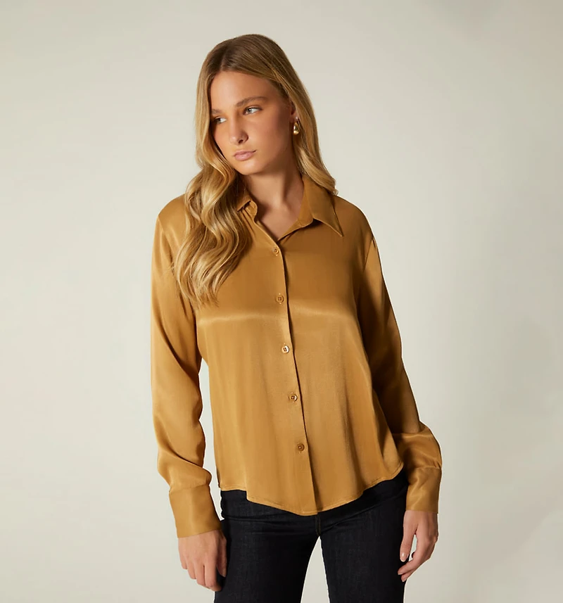 LONG SLEEVE BLOUSE WITH TIE CUFFS