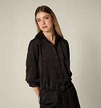 LONG SLEEVE BLOUSE WITH HOT FIX