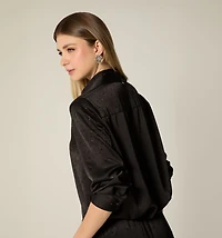 LONG SLEEVE BLOUSE WITH HOT FIX