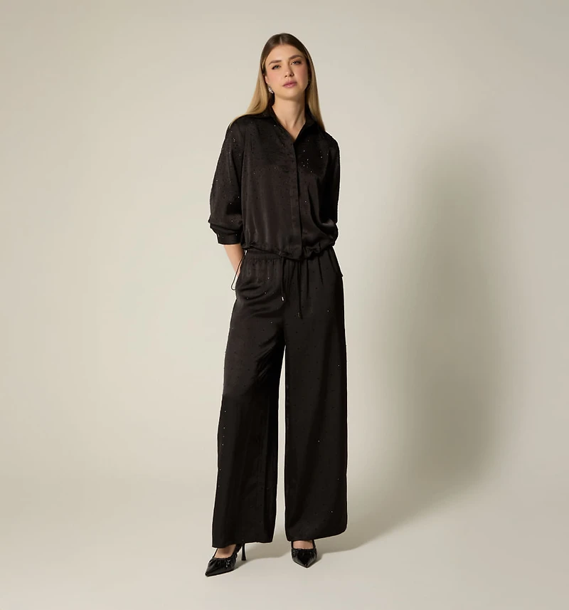 LONG SLEEVE BLOUSE WITH HOT FIX