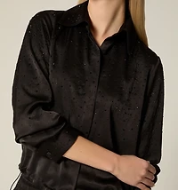 LONG SLEEVE BLOUSE WITH HOT FIX