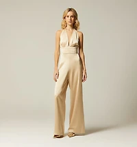 JUMPSUIT HALTER NECK TIE