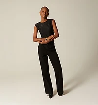 ROUND NECKLINE BODY WITH BACKLESS DESIGN