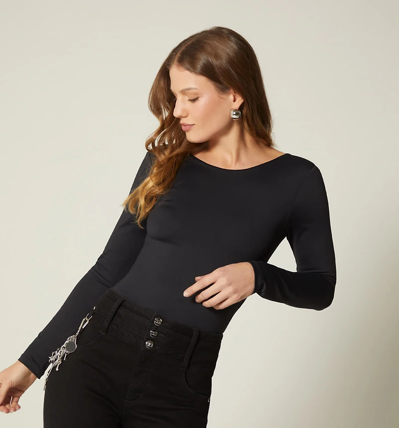 LONG SLEEVE BODY WITH BACK NECKLINE