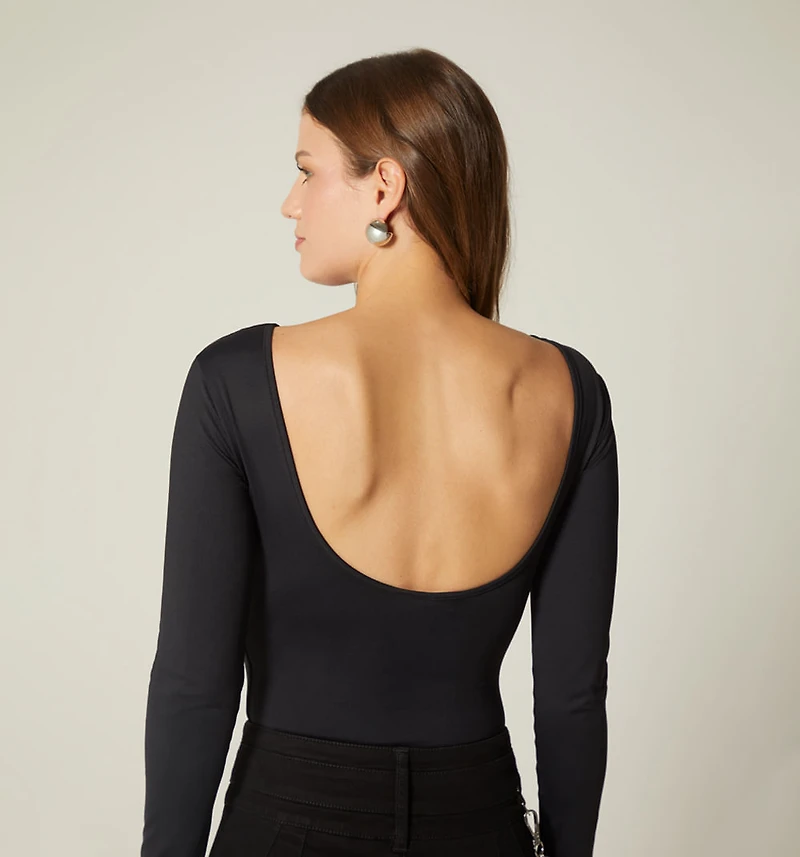 LONG SLEEVE BODY WITH BACK NECKLINE
