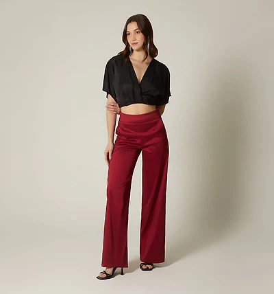 CROP SHORT SLEEVE BLOUSE