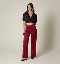 CROP SHORT SLEEVE BLOUSE