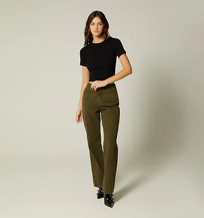 SHORT SLEEVE ROUND NECK BLOUSE