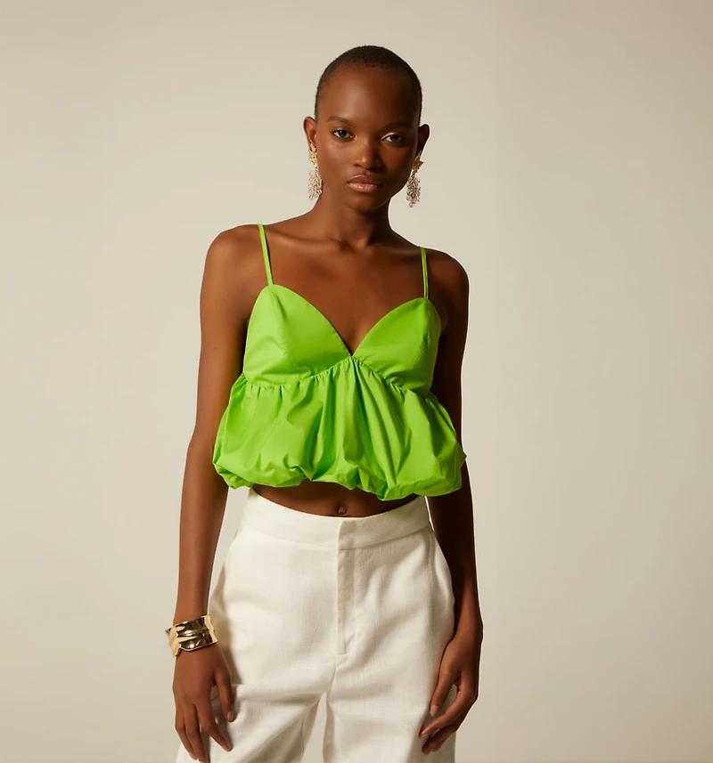 Balloon Strap Blouse
