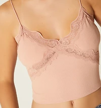 Lace Strap Blouse with Cup and Empire Design