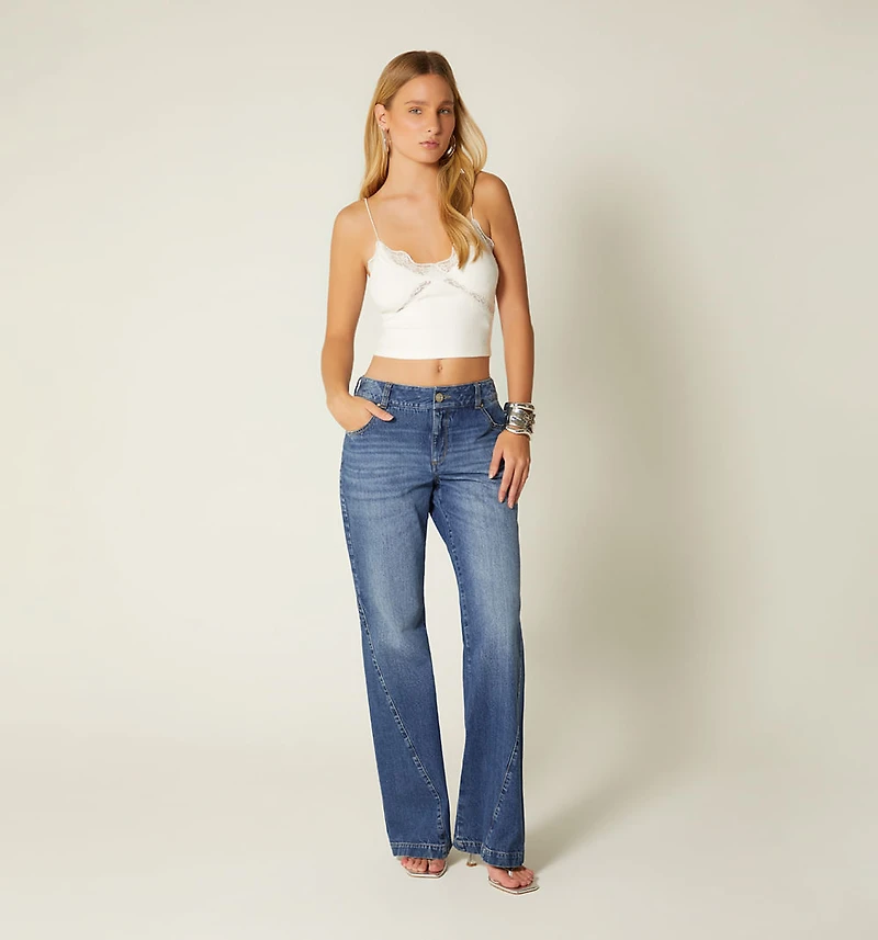 LACE STRAP BLOUSE WITH CUP AND EMPIRE