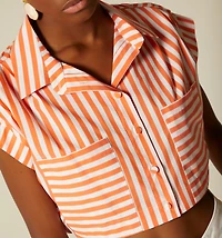 Princess Sleeve Blouse Pocket