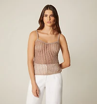 WOMEN'S OPEN-KNIT BLOUSE