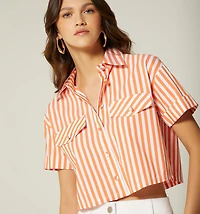SHORT SLEEVE BOXY BLOUSE