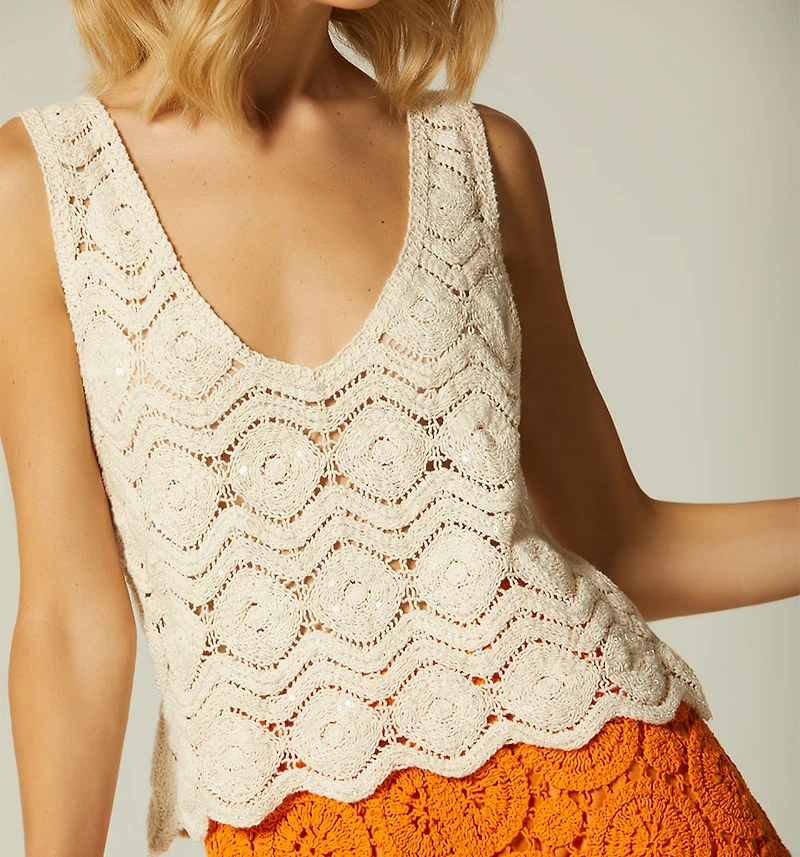 CROCHET STRAP BLOUSE