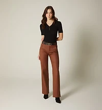 SHORT SLEEVE POLO COLLAR BLOUSE