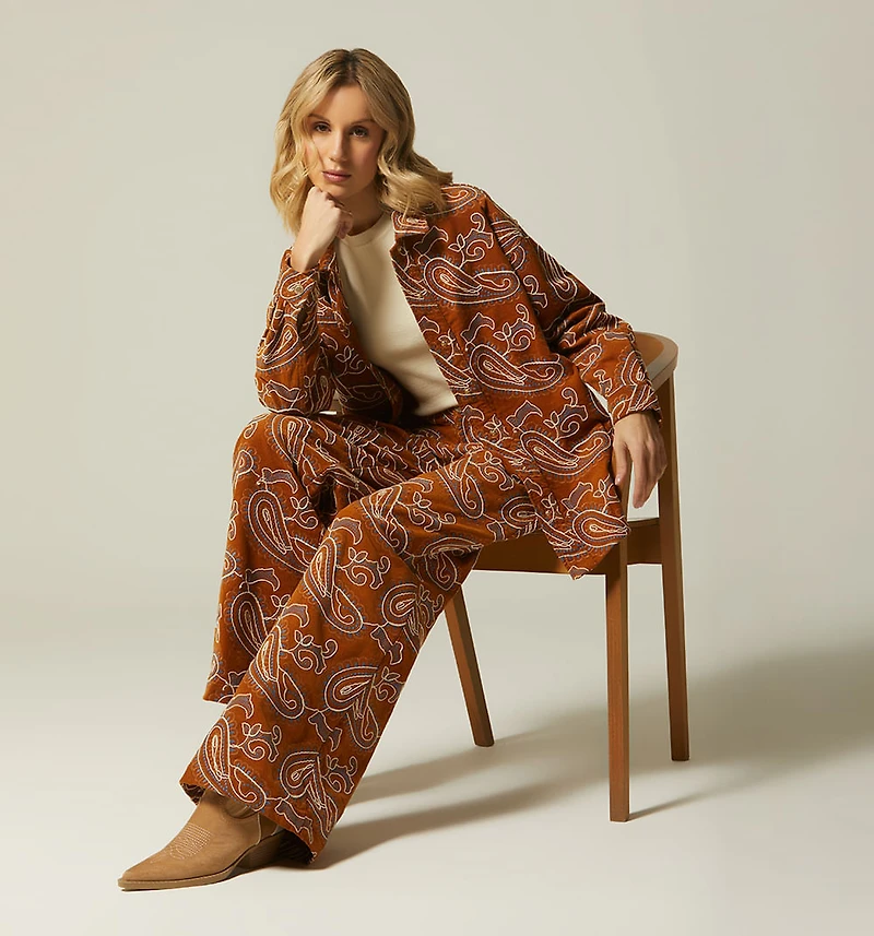 SHIRT DRESS JACQUARD CORDUROY