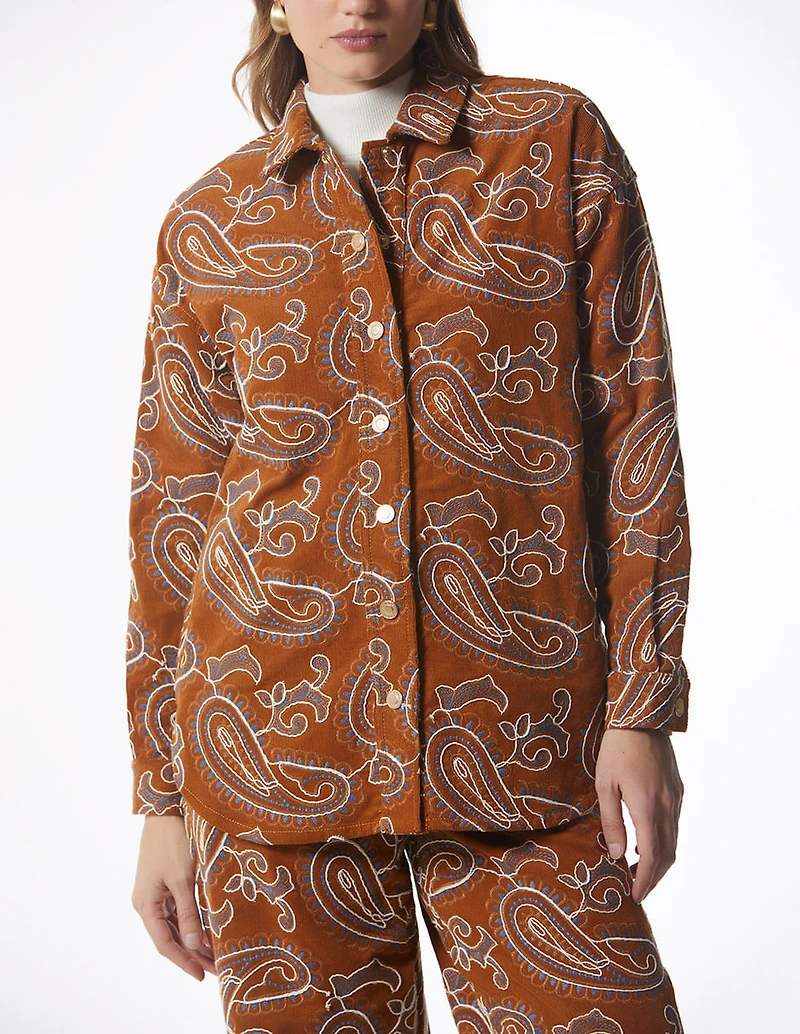 SHIRT DRESS JACQUARD CORDUROY