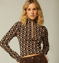 HIGH NECK SWEATER WITH ZIPPER