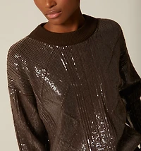 SEQUIN KNIT SWEATER