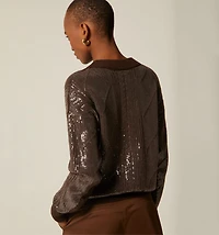 SEQUIN KNIT SWEATER