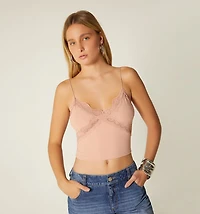 Lace Strap Blouse with Cup and Empire Design