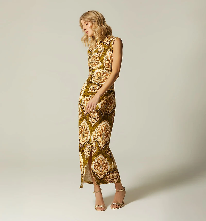 MIDI DRESS HIGH NECK